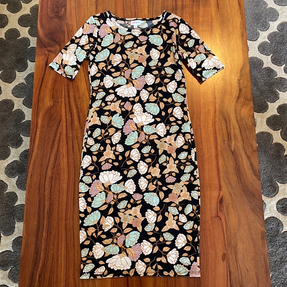 Lularoe Floral Julia dress XS NWOT